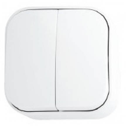 Вимикач Horoz EVA накладний білий 2 кл 112-001-0003-010, фото 1