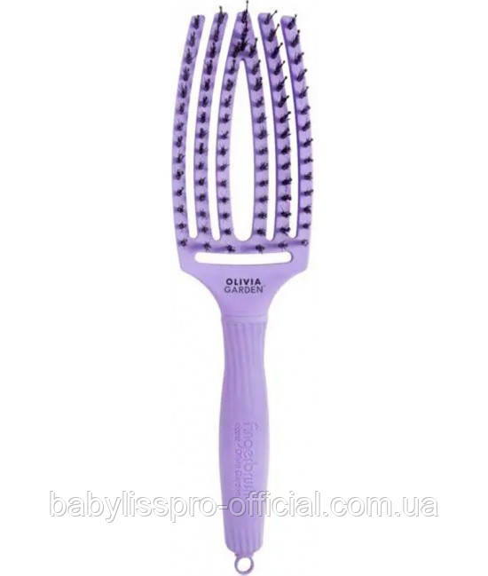 Щітка із комбінованою щетиною Olivia Garden FingerBrush Combo Medium Lavander OGID1407