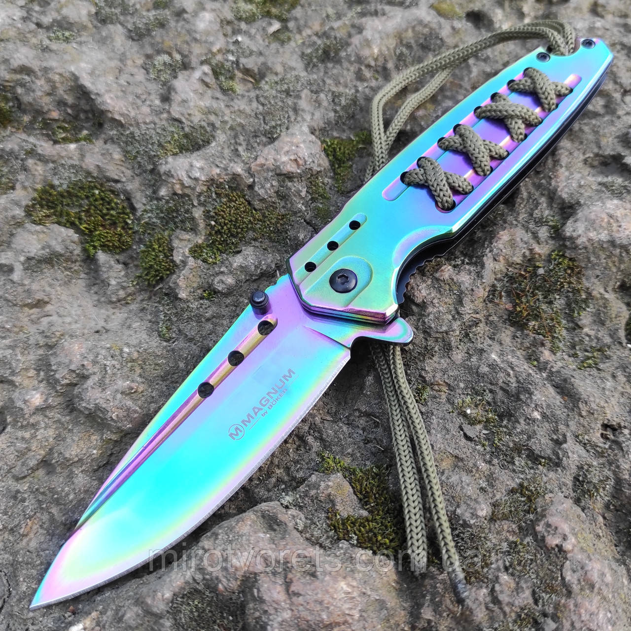 Ніж інерційний Magnum, 440A, фліппер, викидний, градієнт