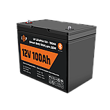 Акумулятор LP LiFePO4 12V (12,8V) - 100 Ah (1280Wh) (Smart BMS 100А) з BT пластик для ДБЖ, фото 3