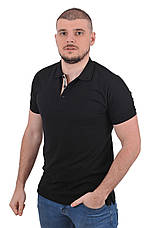 Футболка-поло чоловіча Burberry 23-1836-1 чорна, фото 4