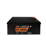 Акумулятор LP LiFePO4 12V (12,8V) - 200 Ah (2560Wh) (Smart BMS 100А) з BT пластик для ДБЖ, фото 4