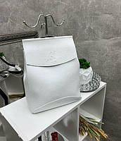 Рюкзак жіночий білий міський молодіжний модний сумка-рюкзак кожзам