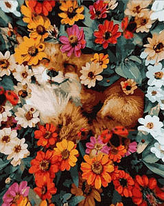 Картина за номерами Лисичка у квітах 40 х 50 см