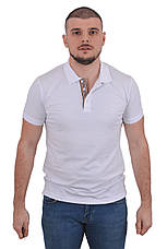 Футболка-поло чоловіча Burberry 23-1836-1 біла 2XL, фото 3