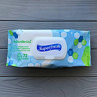 Superfresh Салфетка влажная Antibacterial с клапаном 72 шт. (12шт/ящ)