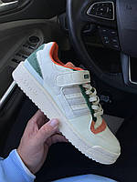 Кроссовки Adidas Forum 84 Low White Green Orange мужские разные цвета повседневные кеды весна осень