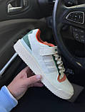Кросівки Adidas Forum 84 Low White Green Orange чоловічі різні кольори повсякденні кеди весна осінь, фото 3