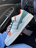 Кросівки Adidas Forum 84 Low White Green Orange чоловічі різні кольори повсякденні кеди весна осінь, фото 6