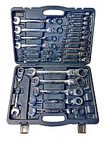 Професійний набір рожково-накидних ключів з тріскачкою Silver 22 шт. (6-32)