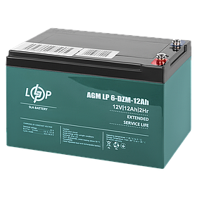 Тяговий свинцево-кислотний акумулятор LP 6-DZM-12 Ah ( під болт М5)