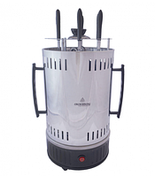 Электрошашлычница домашняя на 5 шампуров Crownberg CB-7415, электрическая кухонная шашлычница для дома