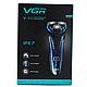 Електробритва VGR V-306 бездротове потрійне лезо електрична бритва роторна, фото 6
