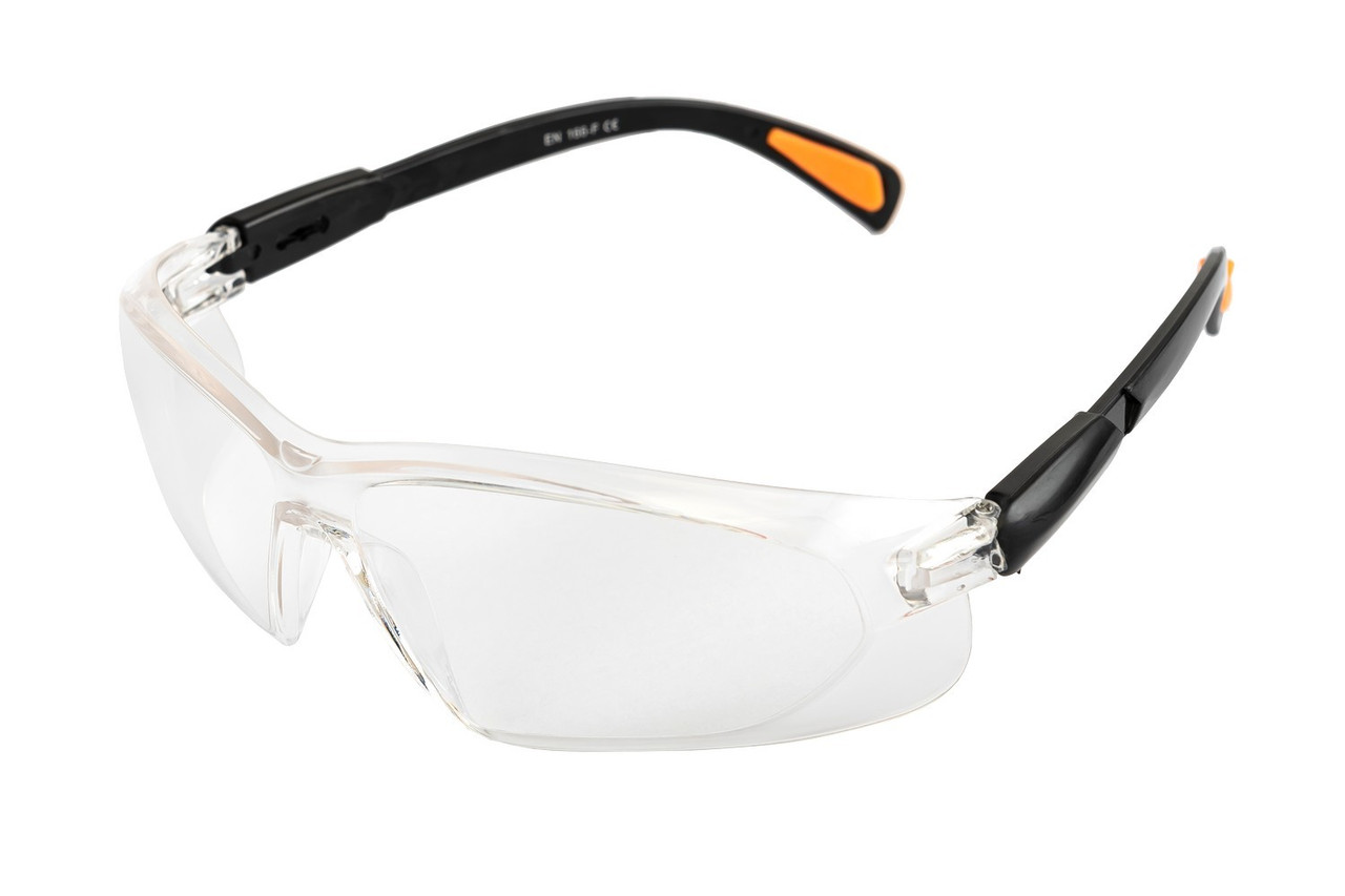 Окуляри відкриті MASTERTOOL лінза ANTI-SCRATCH оправа з протиковзними регульованими дужками l-клас, фото 1