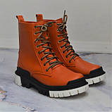 Шкіряні черевики на модній підошві, фото 2