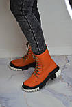 Шкіряні черевики на модній підошві, фото 4