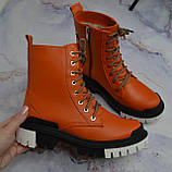 Шкіряні черевики на модній підошві, фото 8