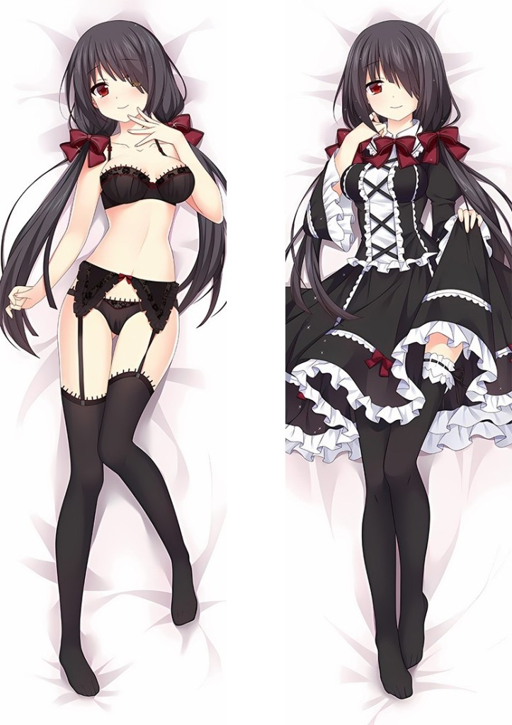 Дакімакура 150х50 см Токісакі Курумі Рандеву з життям Date A Live Kurumi Tokisaki Подушка з наволочкою двостороння