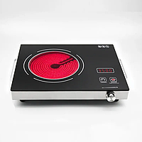Настільна інфрачервона плита Zepline ZP-061 2200 Вт, Потужна одноконфоркова електроплита зі склокераміки
