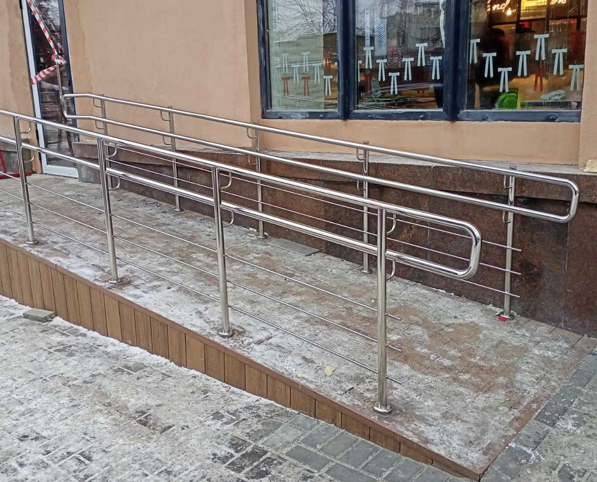 Перила для сходів з нержавіючої сталі, фото 1