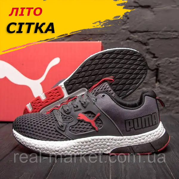 Літні чоловічі кросівки сітка сірі спортивні на літо *2152-8*, фото 1