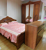 Ліжко двоспальне Катрін без матраца та каркаса ДСП Горіх 1600х2000 мм (Світ Меблів TM), фото 2