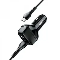 Автомобильное зарядное устройство для телефона Hoco Z36 Black (2USB/2.4 A + MicroUSB )