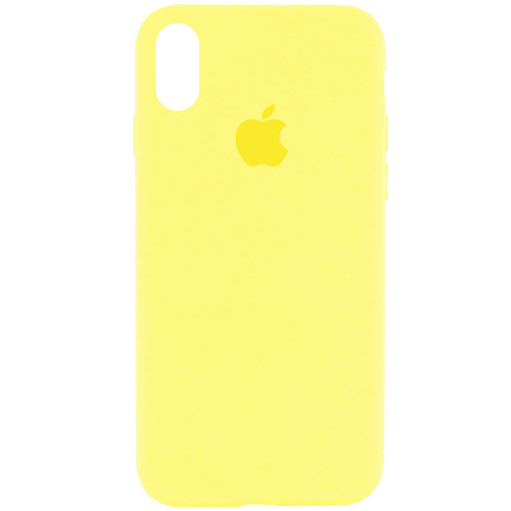 Чохол iPhone XS- Silicone Case Full Cover №53 жовтий, фото 1