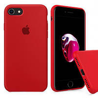 Чехол для iPhone 7/8 Silicone Case Full Cover- красный