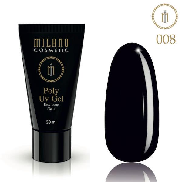 Акрил-гель (полігель) №08 Milano Cosmetic для нігтів, 30 мл