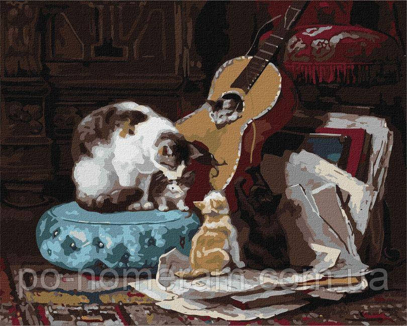 Картина за номерами Ідейка Родина музикантів ©Henriette Ronner-Knip (KH4493) 40 х 50 см