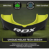 Боксерська капа для підлітка RDX Gel 3D Pro Black/Green Junior, фото 2