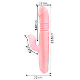 Вібратор із поступальними рухами та підігрівом Pretty Love - Рожевий - Вібратори, фото 3