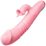 Вібратор із поступальними рухами та підігрівом Pretty Love - Рожевий - Вібратори, фото 2