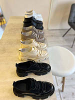 Женские туфли на платформе на шнурках 0003КОР