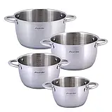 Набір каструль Kamille на 8 предметів (1,5 л, 2 л, 3 л, 5 л) з нержавіючої сталі, фото 3