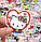 Набір вінілових стикерів дитячих наліпок з Мультфільмів Hello Kitty My Melody 50 шт, фото 2