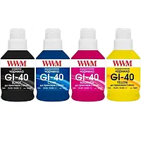 Комплект чернил для принтера WWM Canon PIXMA G6040 Cyan 4 х 140г (G40SET4)