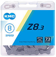 Ланцюг велосипедний KMC Z8.3 Silver/Grey 7-8 ск. 116 зв., сріблястий/сірий + замок