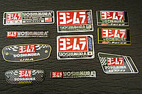 Металлическая наклейка на глушитель Yoshimura железный шильдик на мото прямоток для мотоцикла Яшимура железная
