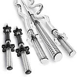 Набір Hop-Sport Premium 173 кг з лавою HS-1025 Pro, штангами та гантелями, фото 3