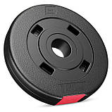 Гантеля збірна Hop-Sport 20 кг із металевим грифом і пластиковим АВС-покриттям для дому та спортзалу, фото 4