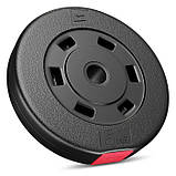 Гантеля збірна Hop-Sport 20 кг із металевим грифом і пластиковим АВС-покриттям для дому та спортзалу, фото 6