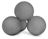 Силіконовий масажний подвійний м'яч 63 мм Hop-Sport HS-S063DMB сірий, фото 4