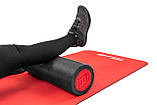 Масажний ролик (валик, роллер) Hop-Sport EPE 45см чорно-червоний, фото 3