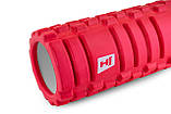 Роллер масажер (валик, ролик) Hop-Sport EVA 33см HS-A033YG червоний, фото 4