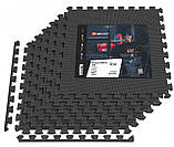 Мат-пазл Hop-Sport EVA 1см HS-A010PM - 6 частин чорний, фото 4