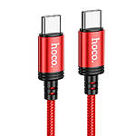 Кабель для заряджання HOCO X89 Wind 60W charging data cable Type-C to Type-C для передачі даних Червоний, фото 3
