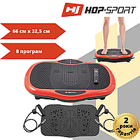 Виброплатформа+пульт+эспандеры Hop-Sport 3D HS-070VS Scout красный, до 120 кг