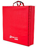 Мат гімнастичний Hop-Sport HS-065FM твердий з липучкою 5см червоний, фото 6